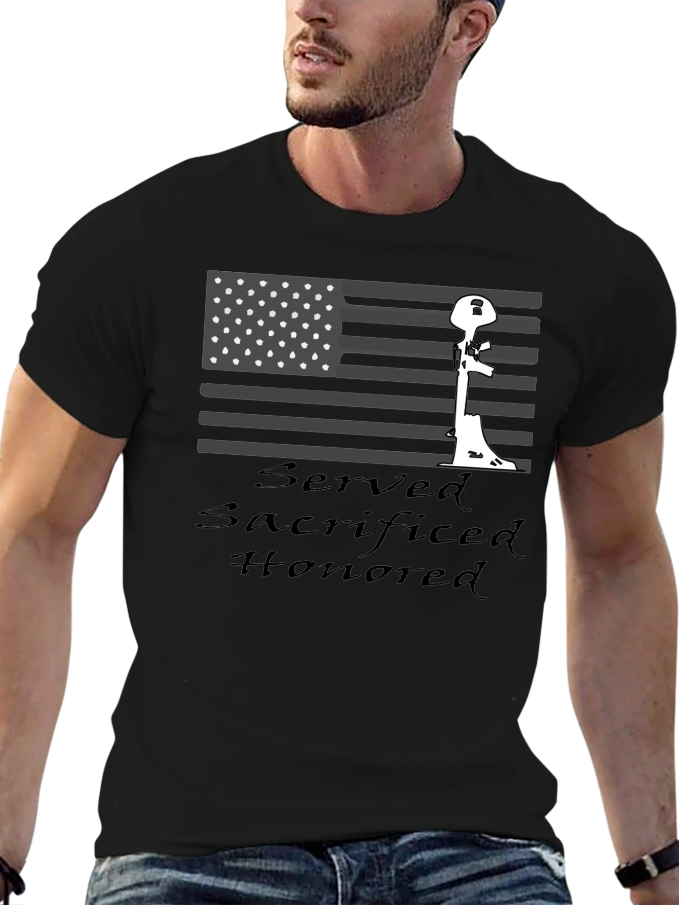 Served Sacrificed Honored Patriotic T-Shirt