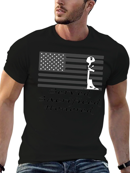 Served Sacrificed Honored Patriotic T-Shirt
