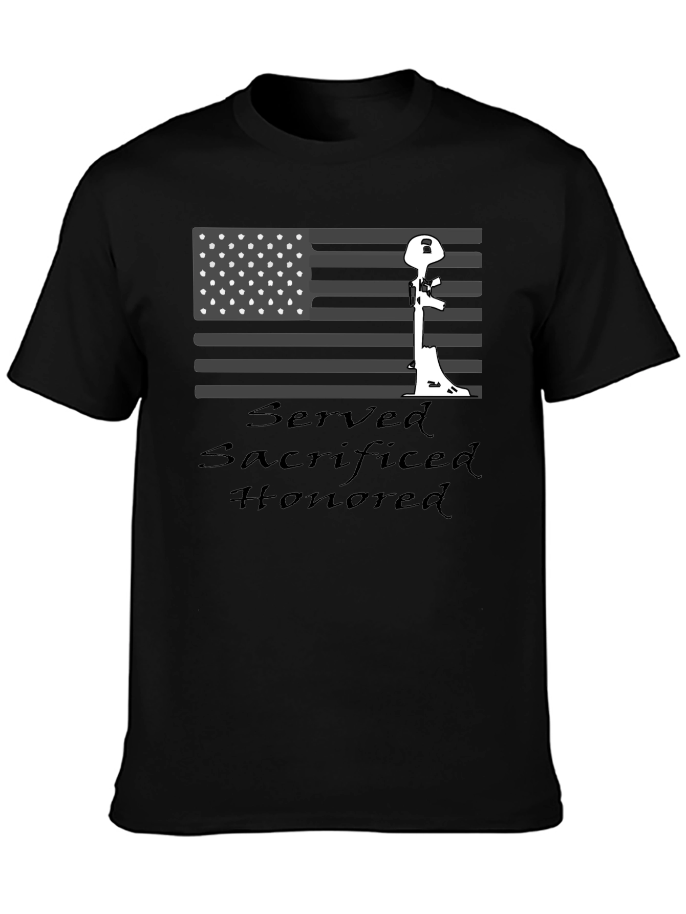 Served Sacrificed Honored Patriotic T-Shirt