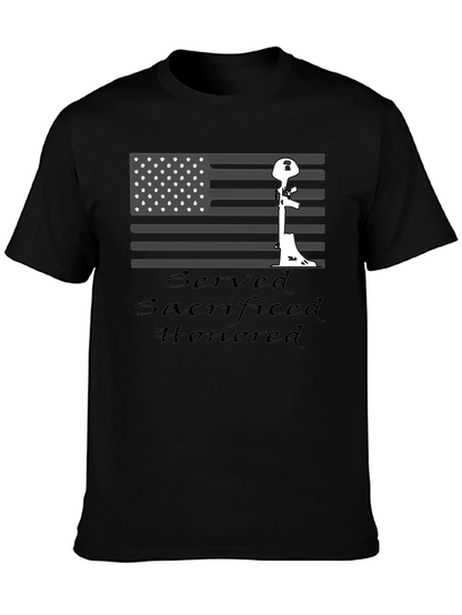 Served Sacrificed Honored Patriotic T-Shirt