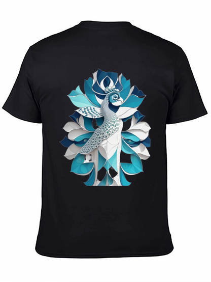 Peacock Graphic Tee - Unique Bird Art