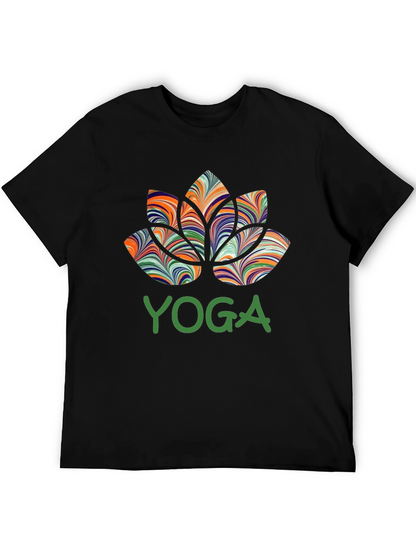 Yoga Lotus Flower Graphic T-Shirt