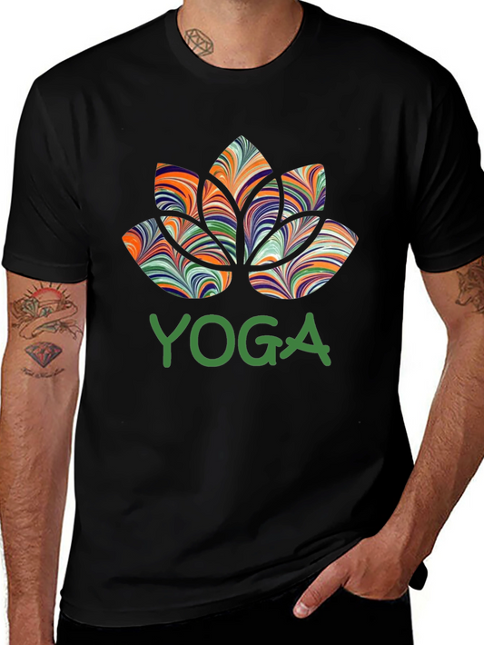 Yoga Lotus Flower Graphic T-Shirt