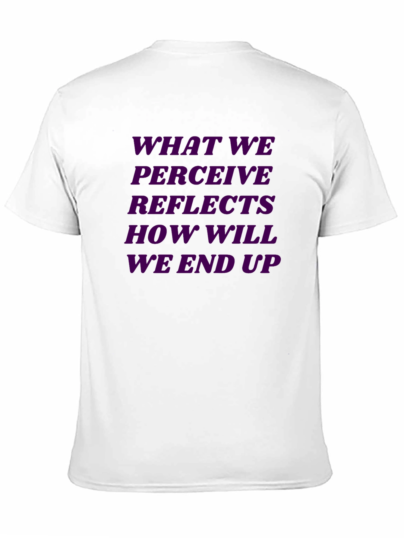 Purple Reflective Quote Graphic Black Tee