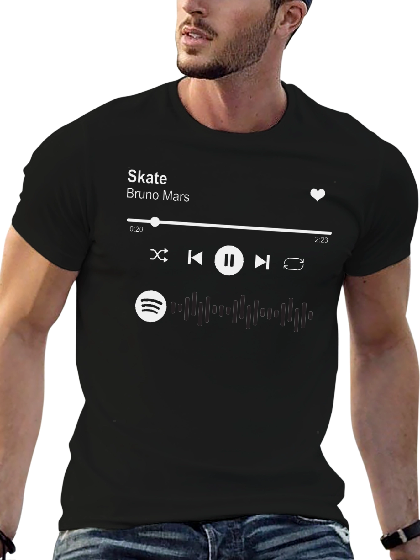 Skate Bruno Mars Spotify Music T-Shirt