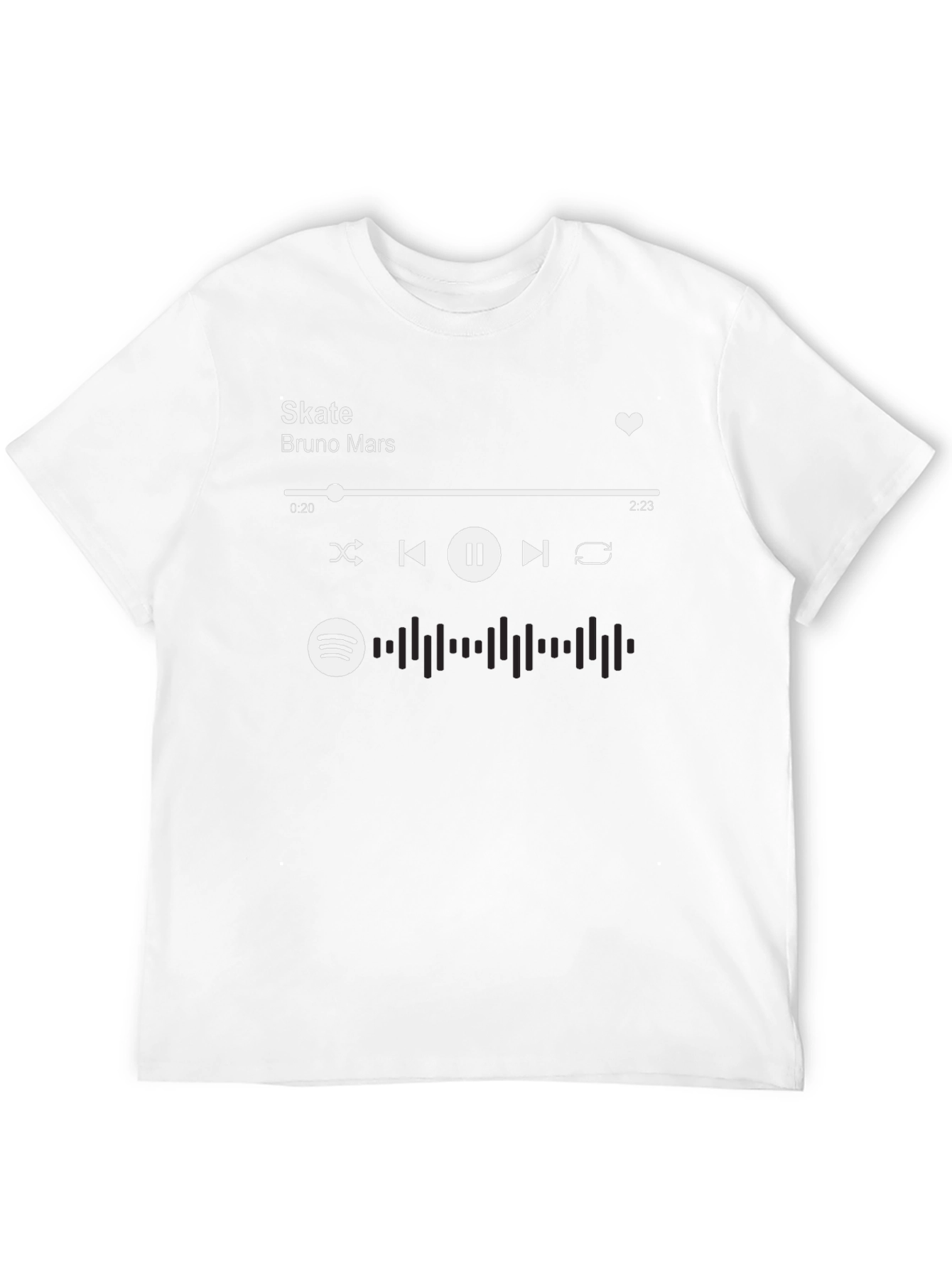 Skate Bruno Mars Spotify Music T-Shirt
