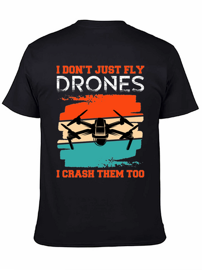 Drone Enthusiast T-Shirt - Fly & Crash