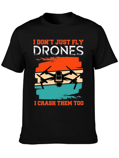 Drone Enthusiast T-Shirt - Fly & Crash