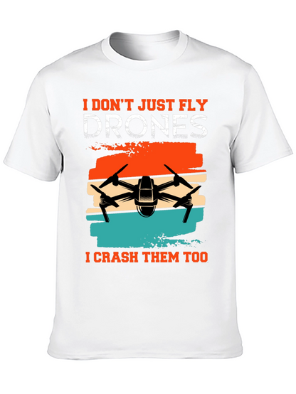 Drone Enthusiast T-Shirt - Fly & Crash