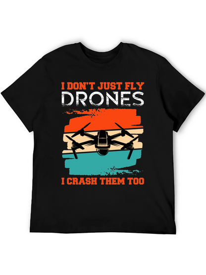Drone Enthusiast T-Shirt - Fly & Crash
