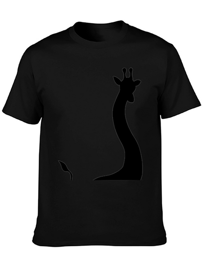 Silhouette Giraffe Graphic Tee - Black