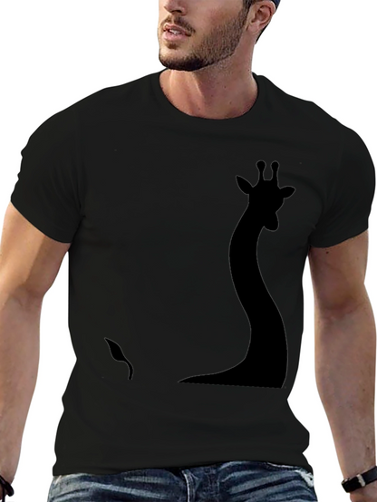 Silhouette Giraffe Graphic Tee - Black