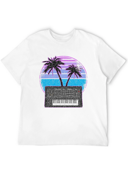 Synthwave Sunset Synthesizer T-Shirt