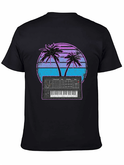 Synthwave Sunset Synthesizer T-Shirt