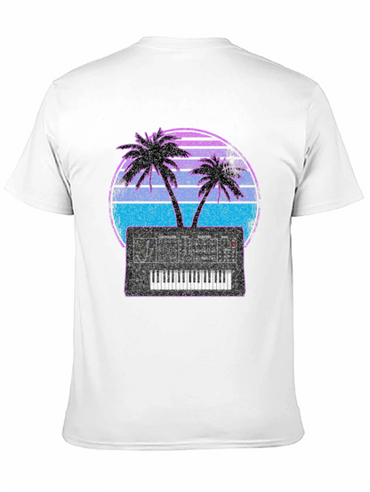 Synthwave Sunset Synthesizer T-Shirt