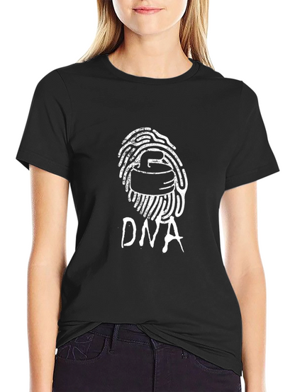 Curling DNA T-Shirt - Black Graphic Tee