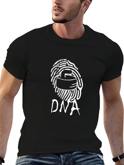 Curling DNA T-Shirt - Black Graphic Tee