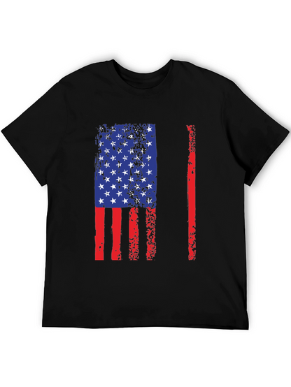 American Flag Distressed Graphic T-Shirt