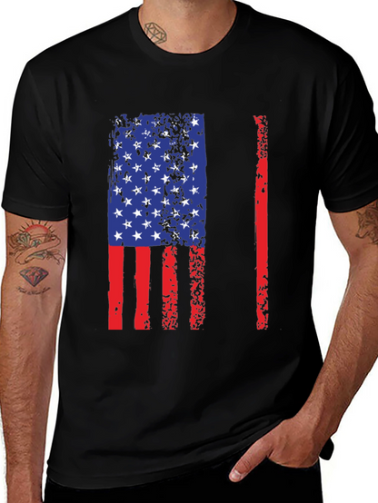 American Flag Distressed Graphic T-Shirt