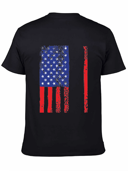 American Flag Distressed Graphic T-Shirt
