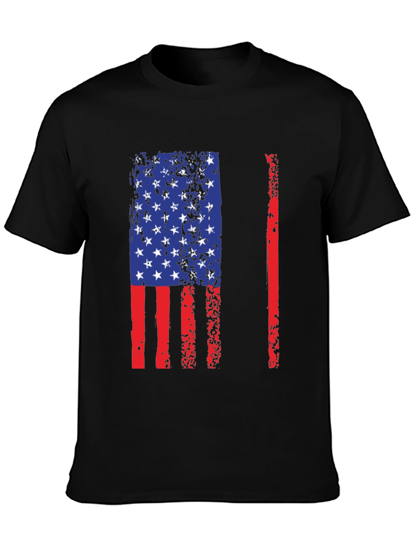 American Flag Distressed Graphic T-Shirt