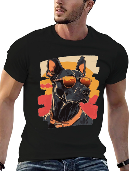 Cool Dog T-Shirt - Doberman with Sunglasses