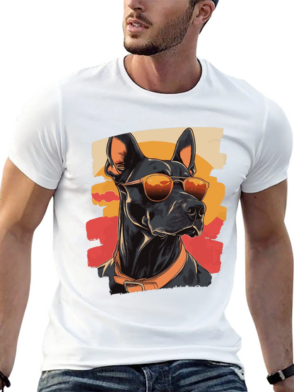 Cool Dog T-Shirt - Doberman with Sunglasses