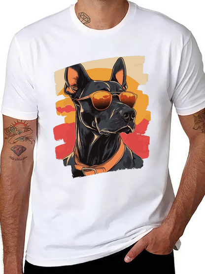 Cool Dog T-Shirt - Doberman with Sunglasses