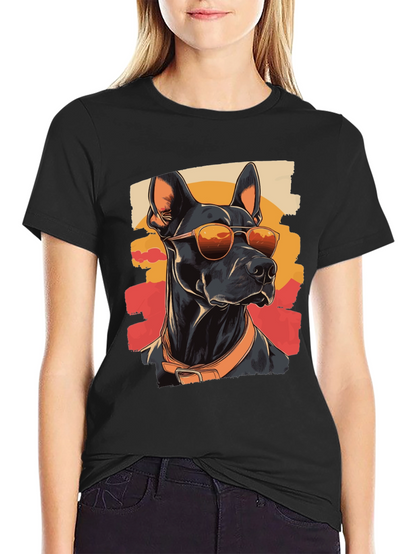 Cool Dog T-Shirt - Doberman with Sunglasses