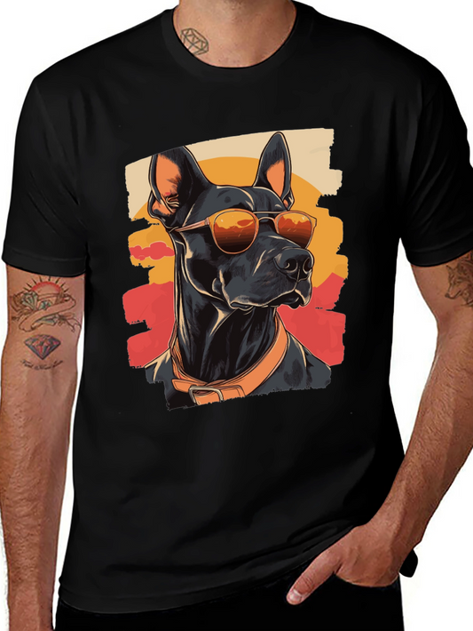 Cool Dog T-Shirt - Doberman with Sunglasses