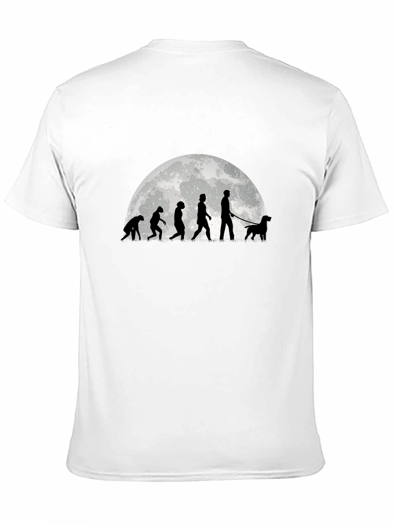 Evolution of Dog Walker Tee - Black Cotton Blend