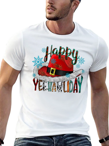 Happy Yeehawlidays T-Shirt Cowboy Christmas Tee