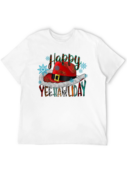 Happy Yeehawlidays T-Shirt Cowboy Christmas Tee