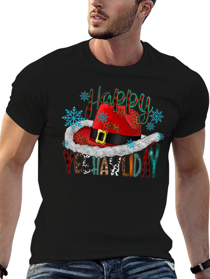 Happy Yeehawlidays T-Shirt Cowboy Christmas Tee