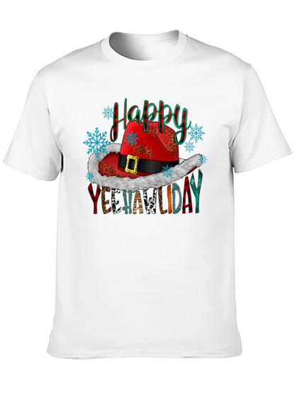 Happy Yeehawlidays T-Shirt Cowboy Christmas Tee