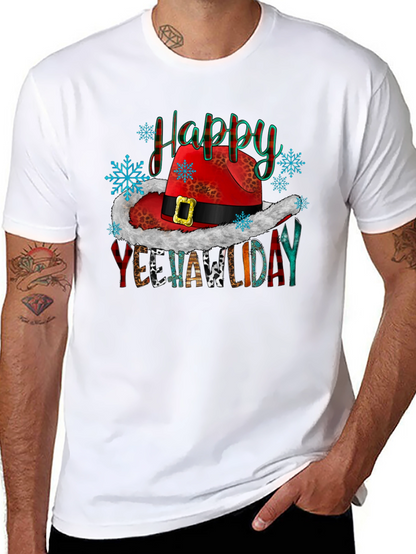 Happy Yeehawlidays T-Shirt Cowboy Christmas Tee