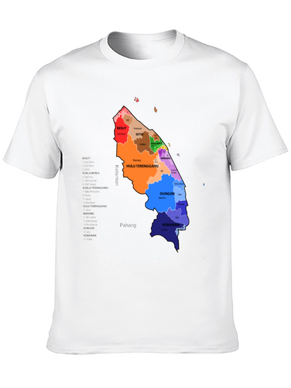 Terengganu State Map Graphic T-Shirt