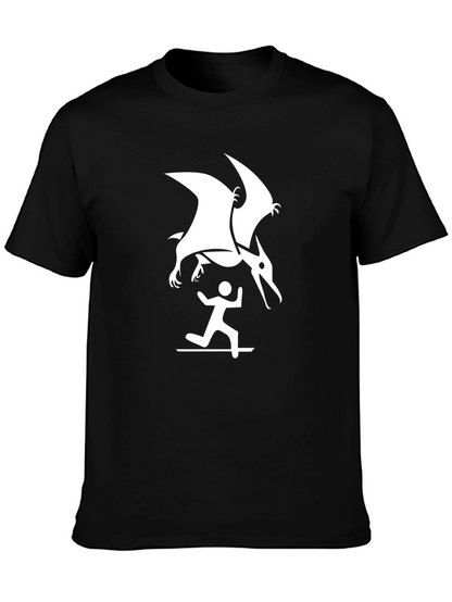 Pterodactyl Attack Black T-Shirt