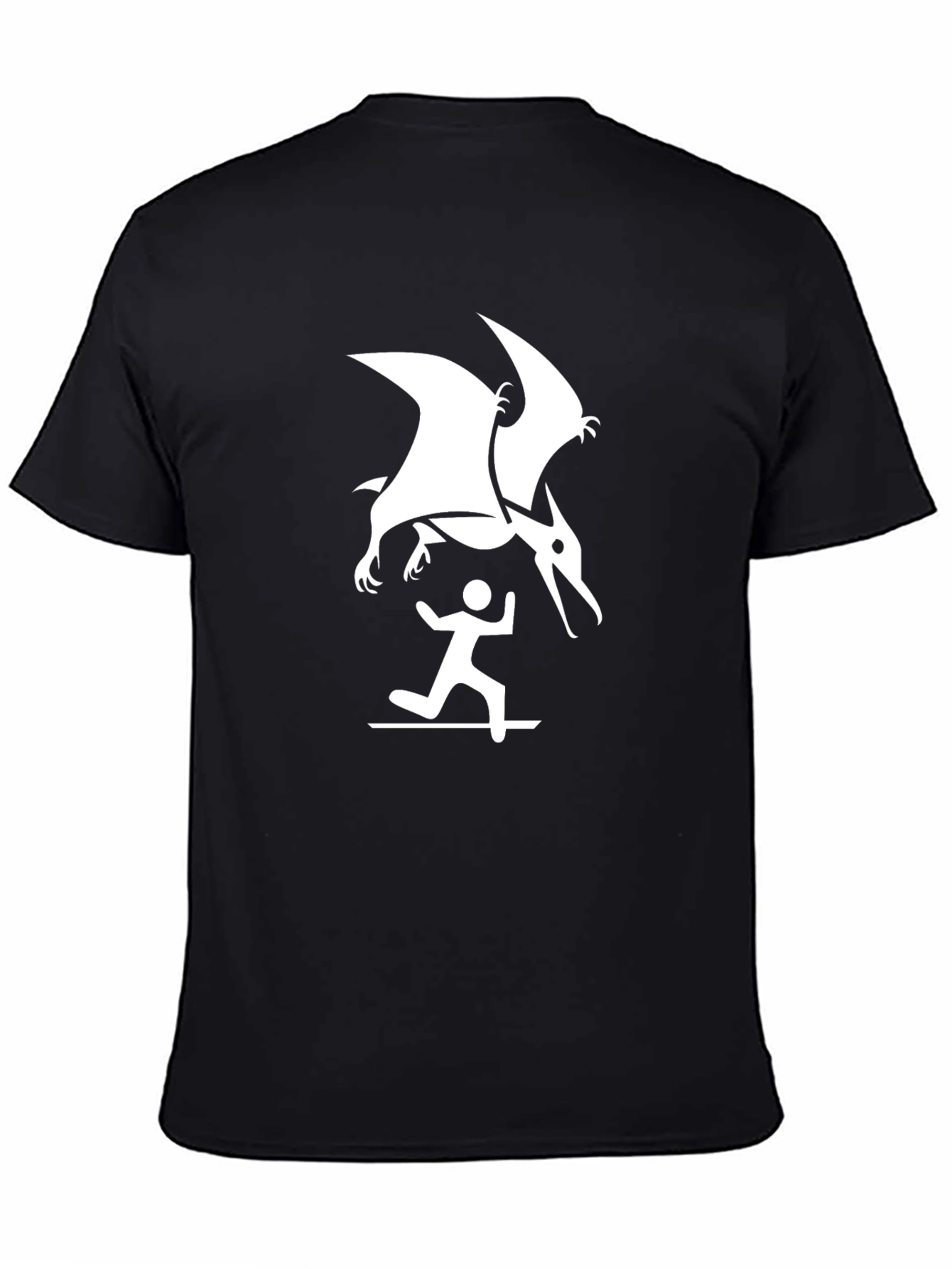 Pterodactyl Attack Black T-Shirt
