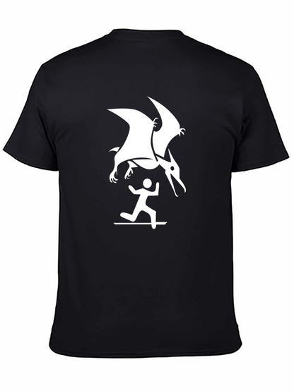 Pterodactyl Attack Black T-Shirt