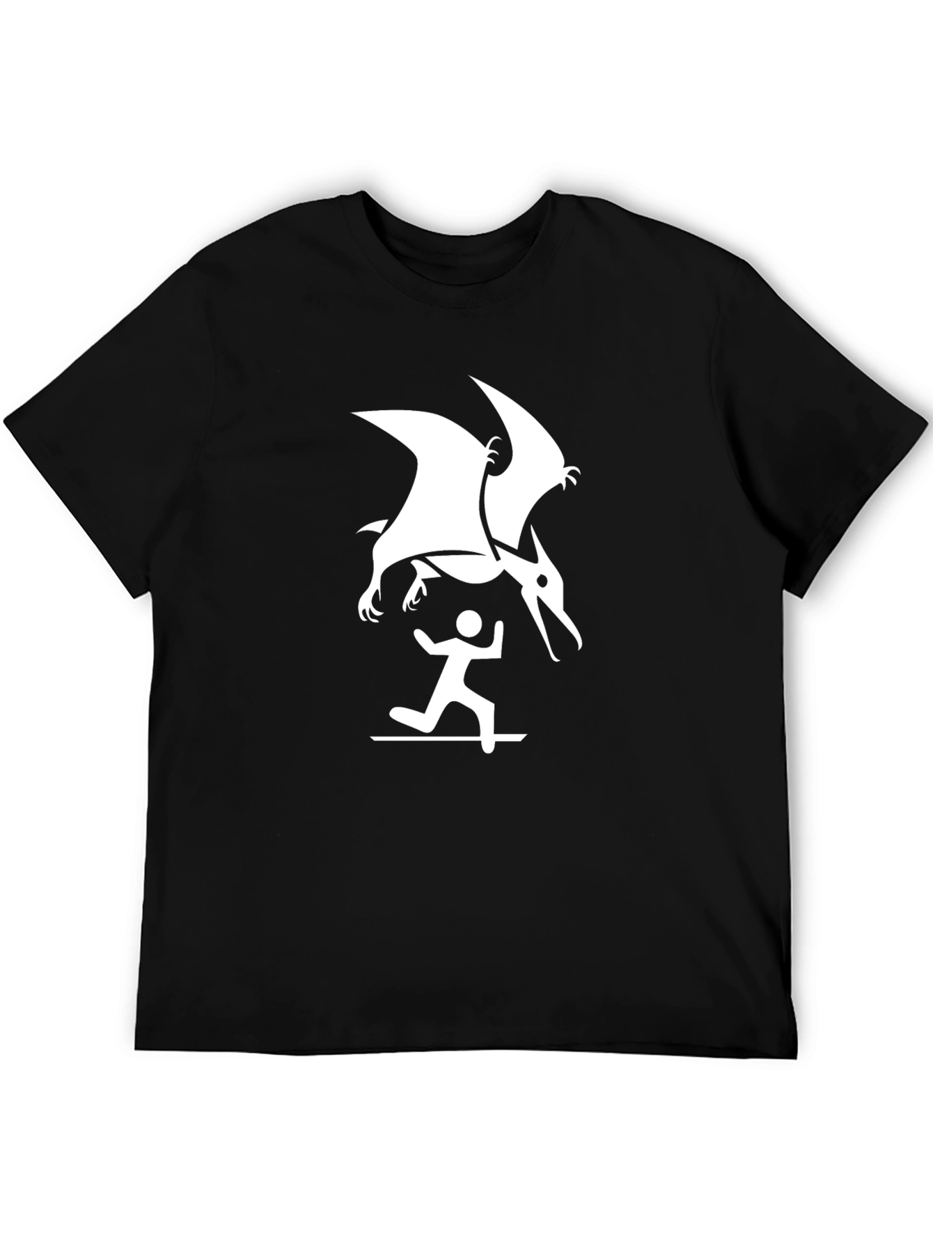 Pterodactyl Attack Black T-Shirt