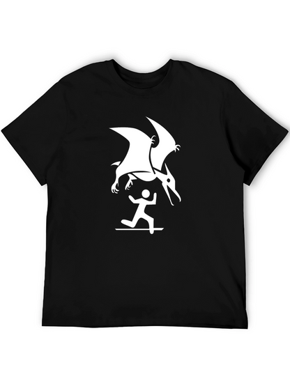 Pterodactyl Attack Black T-Shirt