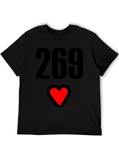 269 Heart Graphic T-Shirt - Black