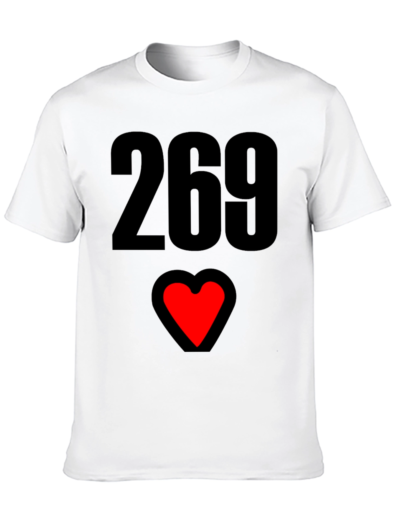 269 Heart Graphic T-Shirt - Black