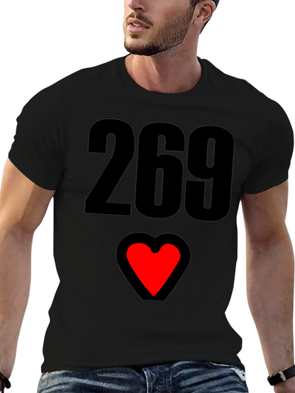 269 Heart Graphic T-Shirt - Black