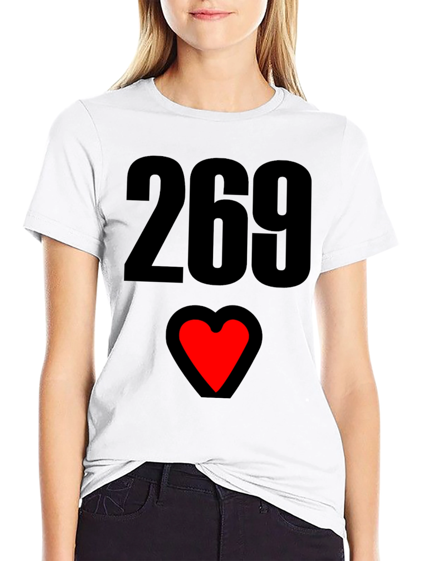 269 Heart Graphic T-Shirt - Black