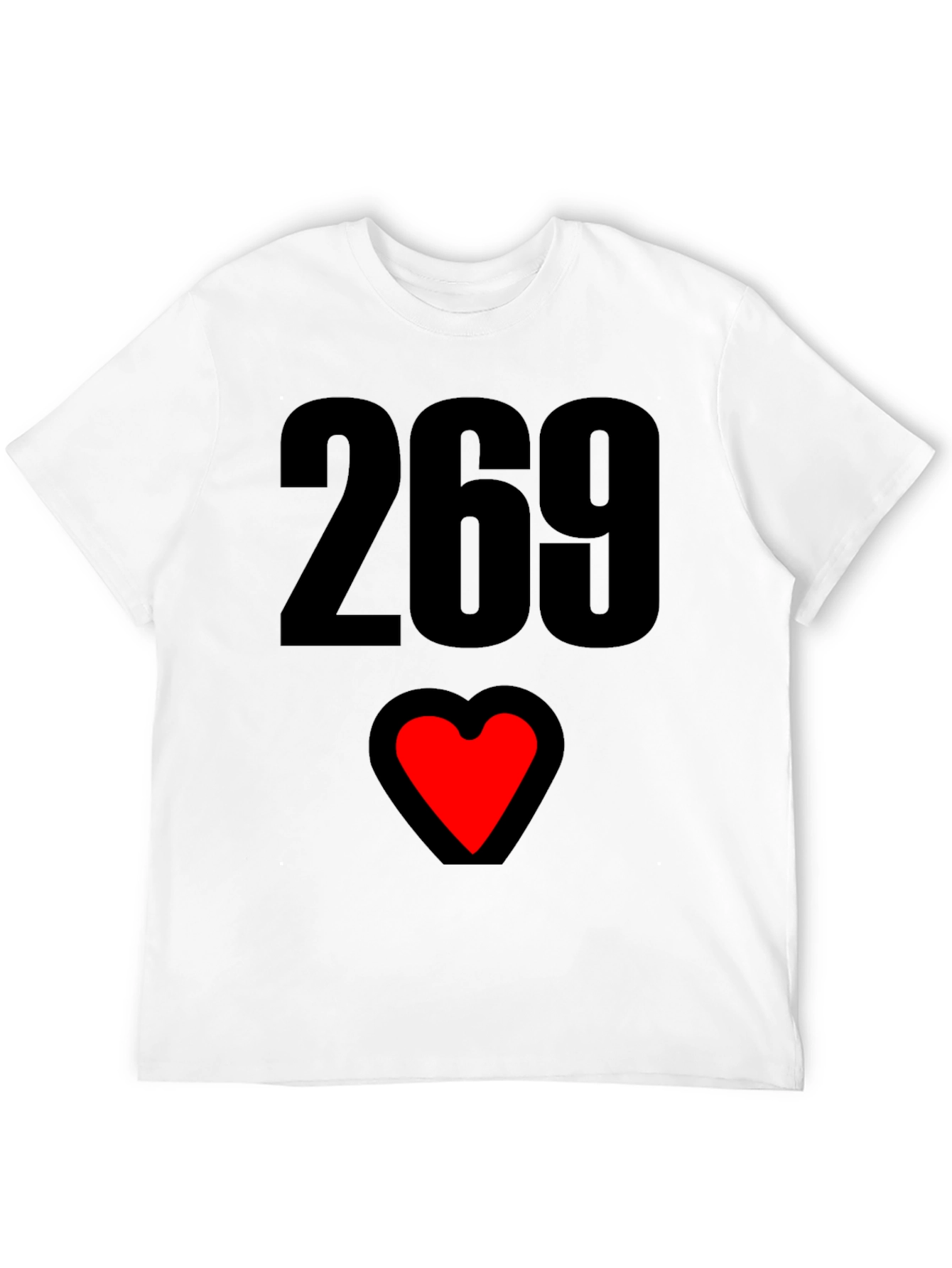 269 Heart Graphic T-Shirt - Black