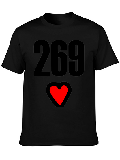 269 Heart Graphic T-Shirt - Black