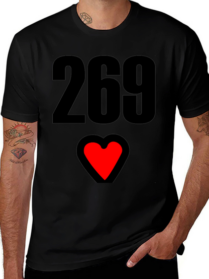 269 Heart Graphic T-Shirt - Black