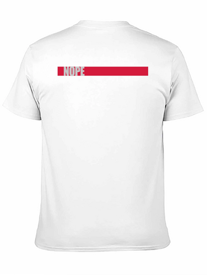 Nope Graphic Tee - Casual Black Cotton T-Shirt
